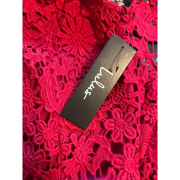 Lulu's Romance Language Backless Lace Cocktail Party Dress Red XS NWT - Picture 11 of 11